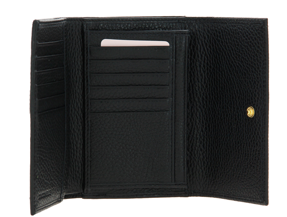 Coccinelle wallet GRAIN LEATHER METALLIC SOFT NOIR Coccinelle wallet GRAIN LEATHER METALLIC SOFT NOIR