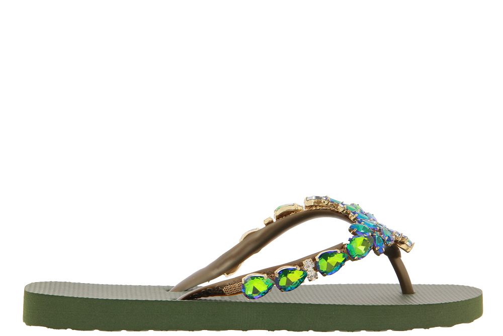 Chanclas thong sandals ADELA DIAMOND GREEN OLIVE