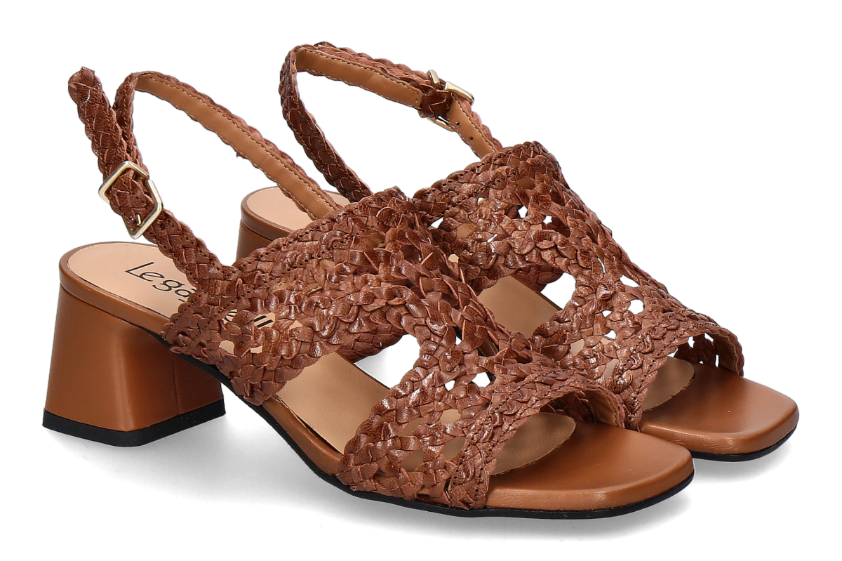 Legazzelle sandal INTRECCIATO NAPPA- toffee/ brown