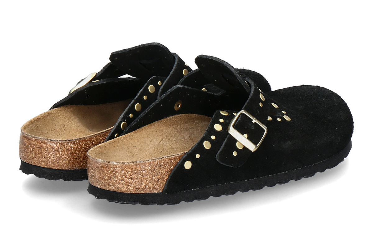 Birkenstock Pantolette BOSTON SCHMAL RIVET BORDER- black_276000003_2