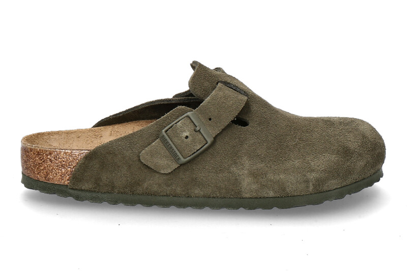 Birkenstock Clogs BOSTON NORMAL SUEDE- modern thyme grün