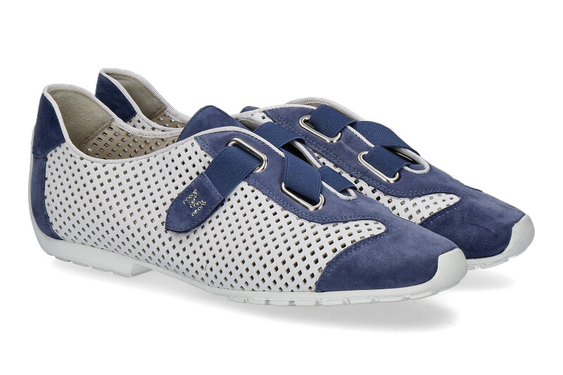 Mania sneaker JULINA PERFORATO BLU BIANCO