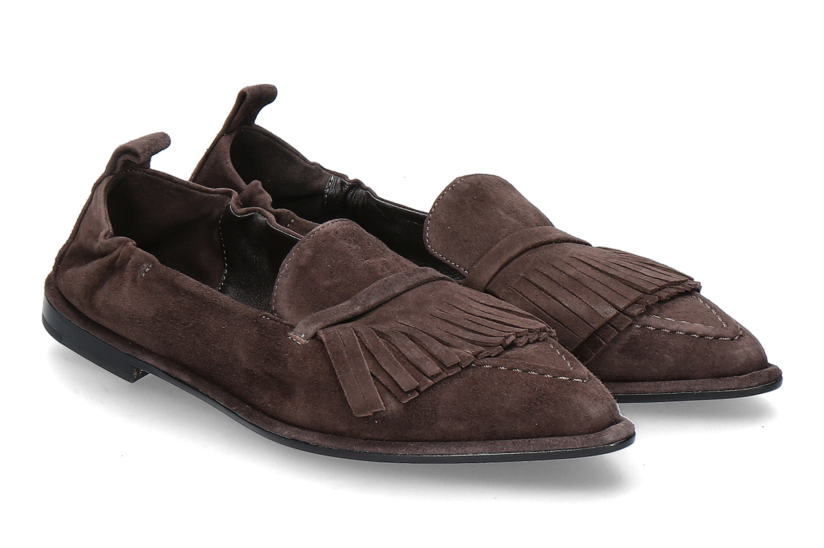 Pomme d'Or slipper GRACE CAMOSCIO- espresso/ dark brown