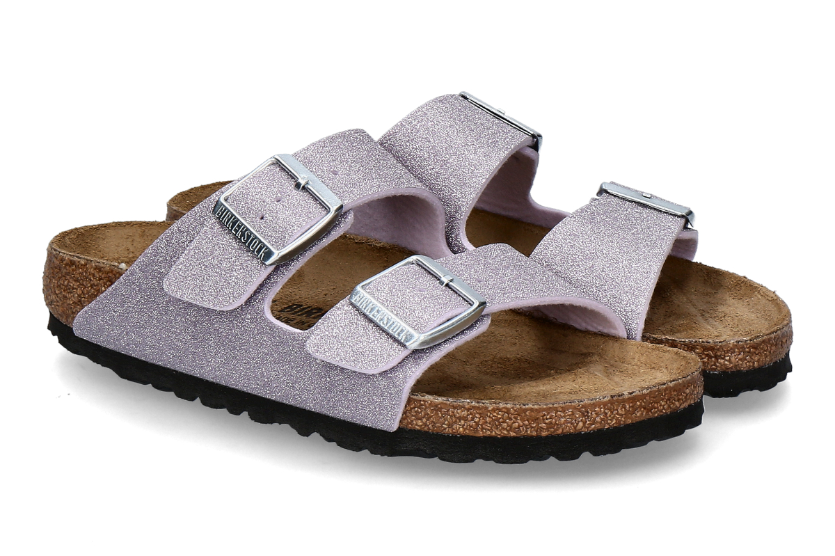 Birkenstock Pantolette ARIZONA SCHMAL BS - shiny glitter faded purple/ lila