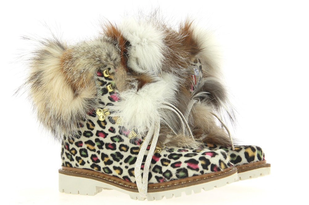 New Italia Shoes ankle boots lined LEOPARD LOOK