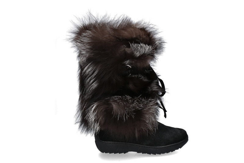 Oscar Sport fur boots VOLPE BLACK SILVER