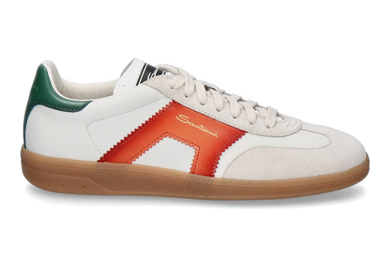 Santoni women's sneaker OLYMPIC- weiss/orange/grün