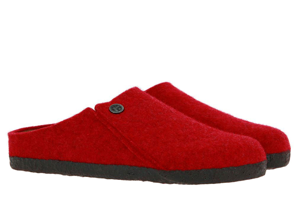 red birkenstock clogs