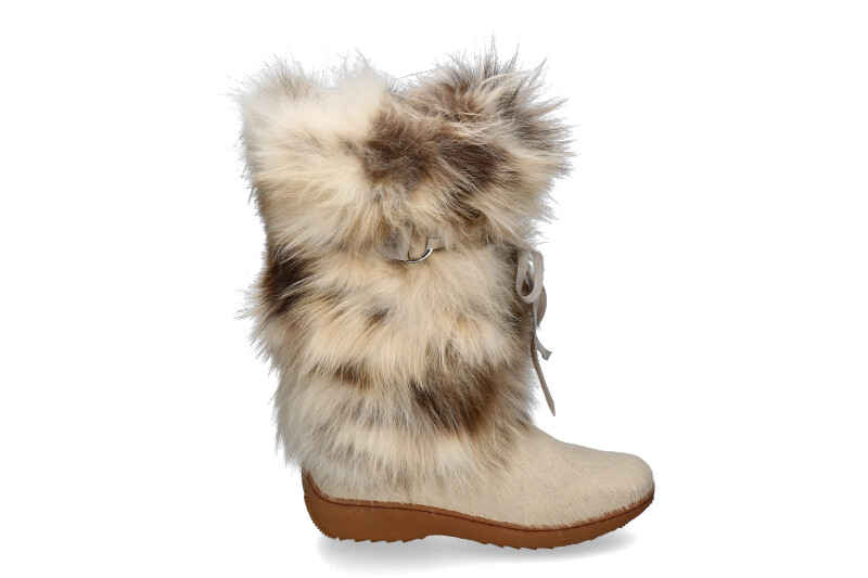 Oscar Sport Women's Fur Boots VOLPE SABBIA ICEBURG - beige / brown