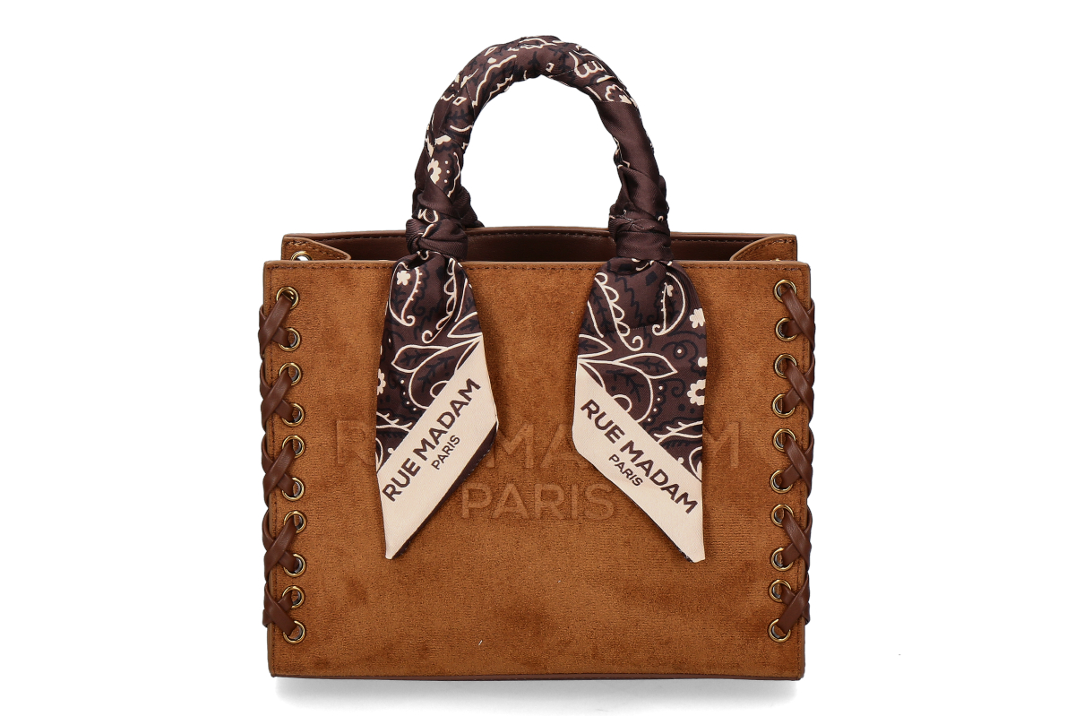 Rue Madam bag APACHE MINI TOTE SUEDE- brown/brown