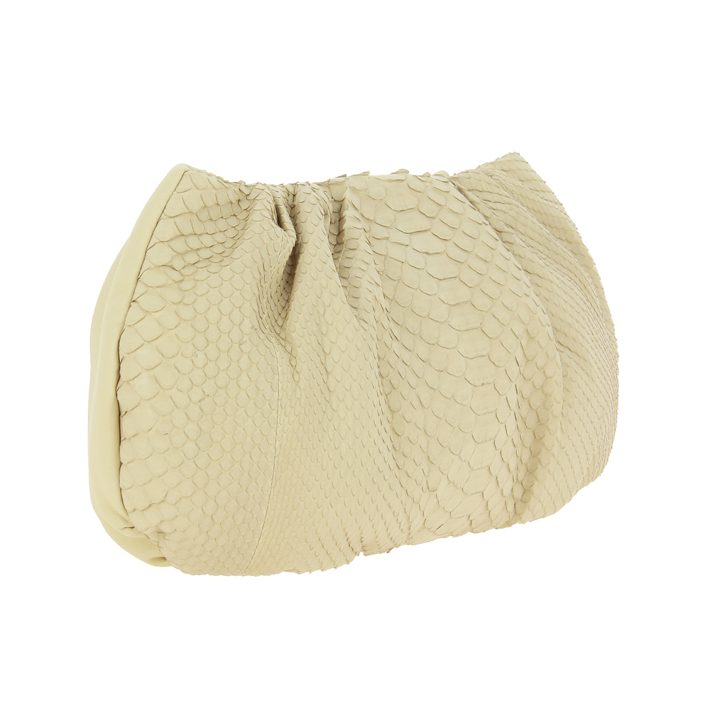 Silvano Biagini clutch PITONE BEIGE