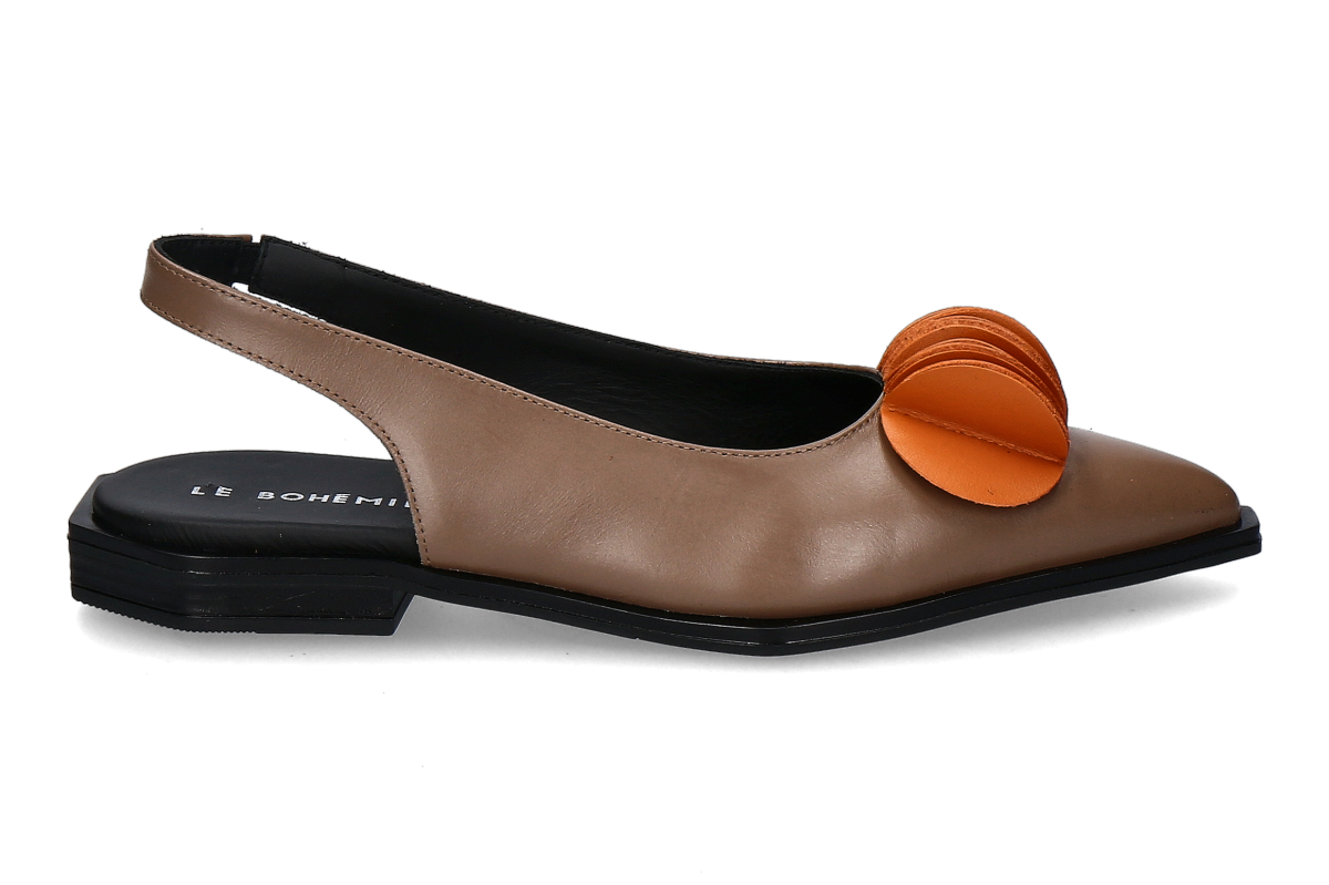 Le Bohémien Slingballerina P29 Calfskin – Coffee/Orange