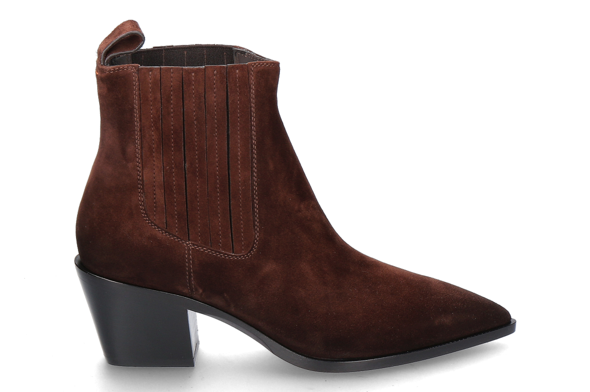 Santoni women's ankle boots GIO VELOURS- brown/ dunkelbraun 