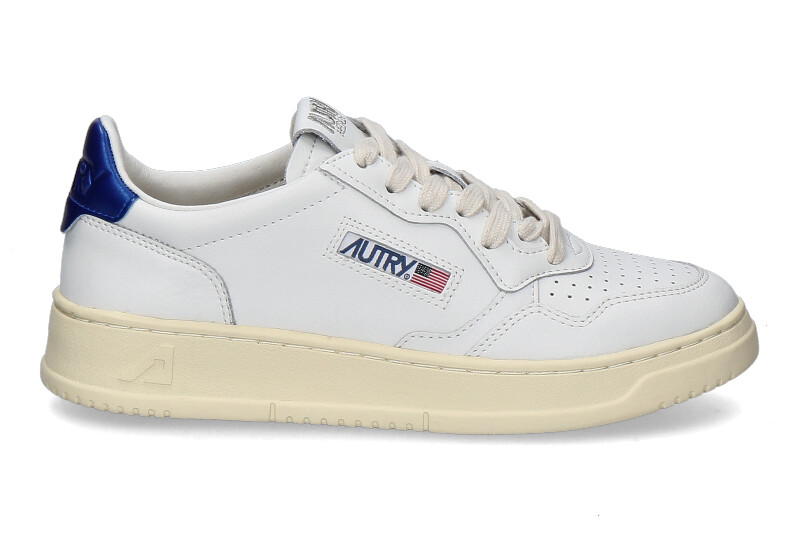 Autry women's sneaker MEDALIST LEATHER LL63- white/laminated blue