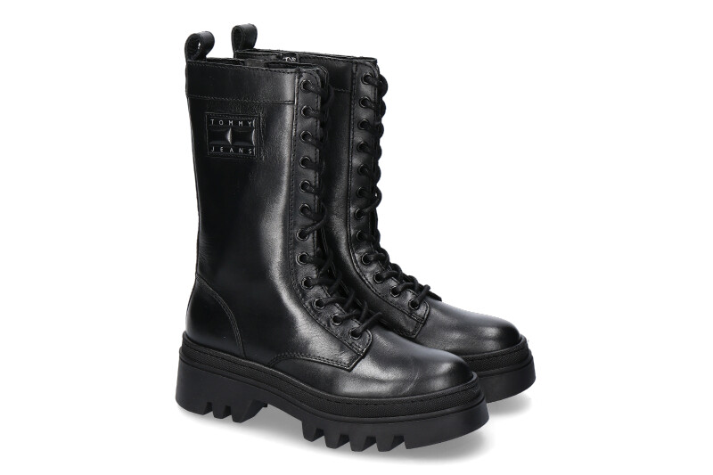 Tommy Hilfiger lace-up boots FASHION BLACK- schwarz