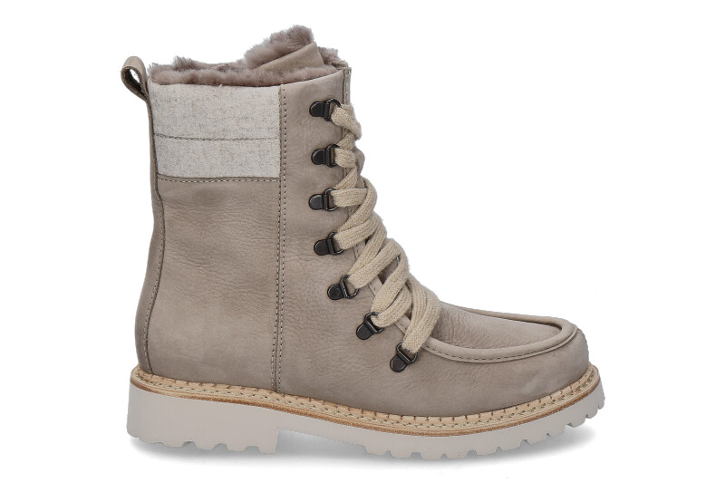 Dirndl + Bua ankle boots lined NUBUK LODEN TAUPE