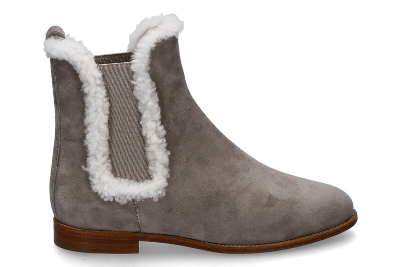 Unützer ankle boots lined CAMOSCIO ELEPHANTE AGNELLO LATTE