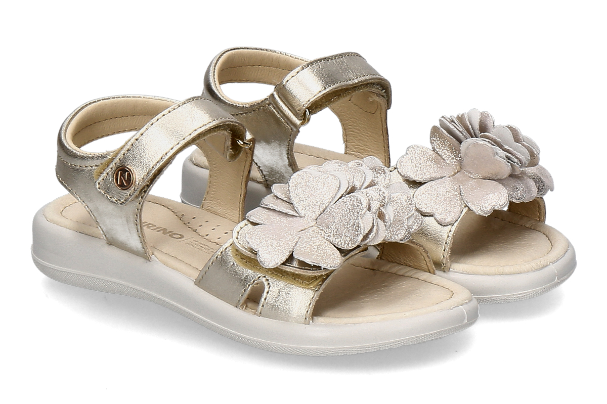 Naturino Girls- Sandals SALYA- metallic platinum/ gold