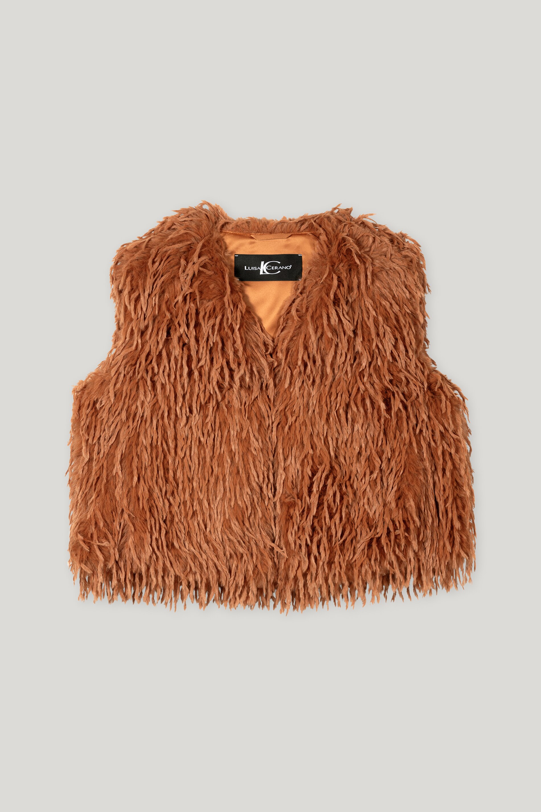 Luisa Cerano FEDER OPTIK waistcoat - cinnamon/brown