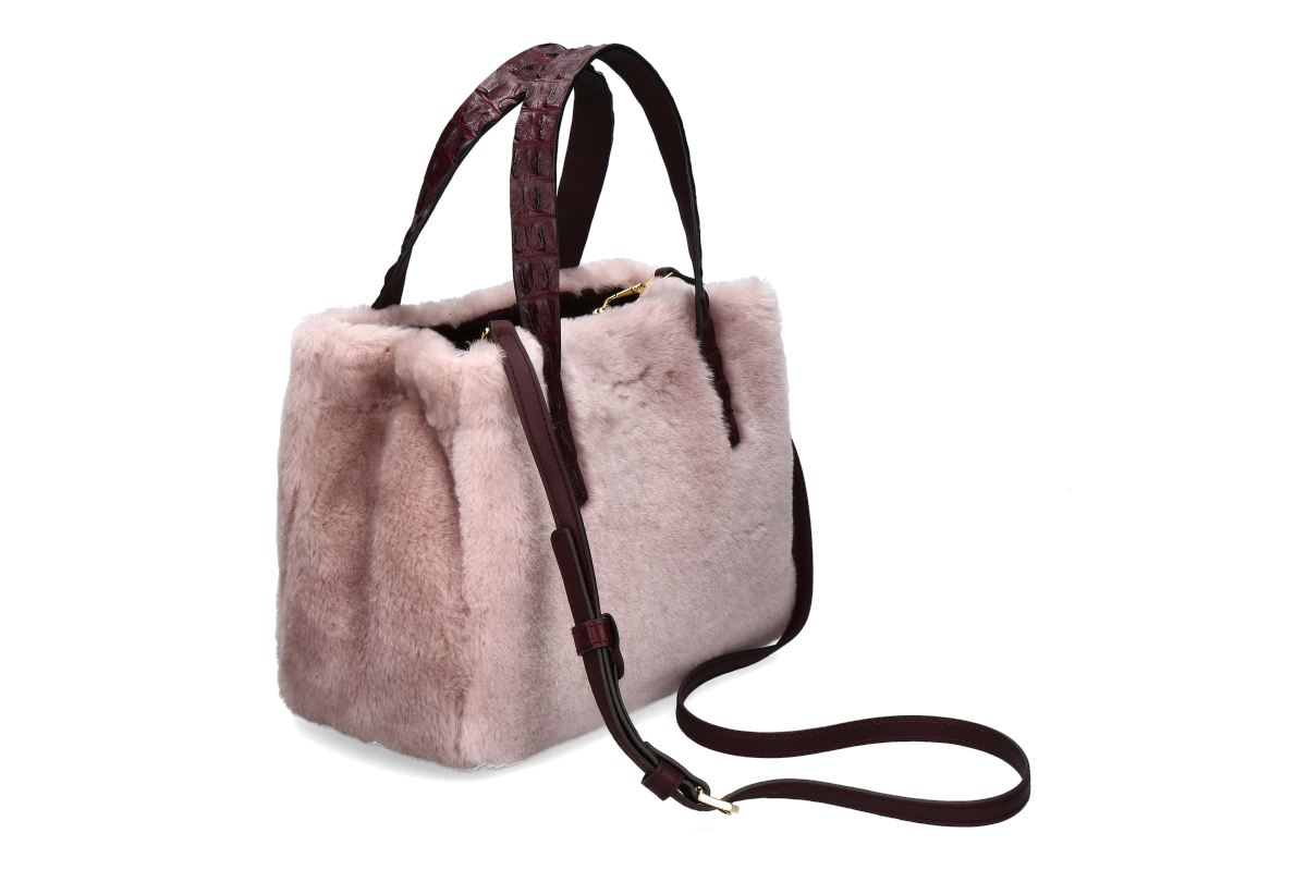 Biagini Handbag CAMELIA MEDIUM - furry pink wine / rosé