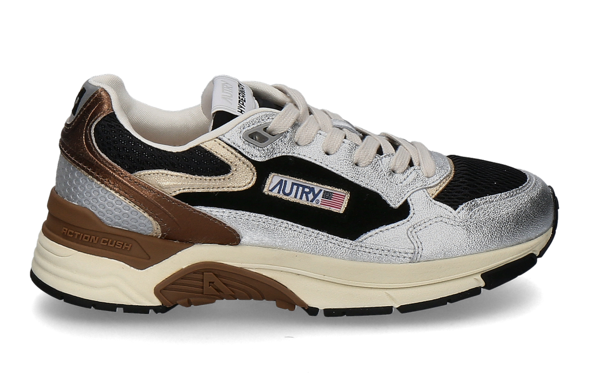 Autry women's- sneaker HYPERWAY LOW EM06- silver/ black