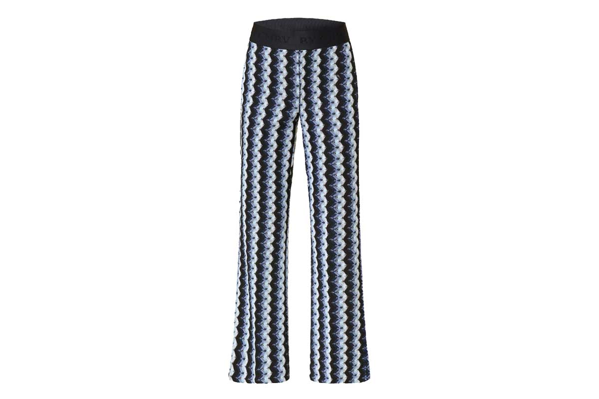 Cambio straight leg crochet pants FAITH- shades of blue