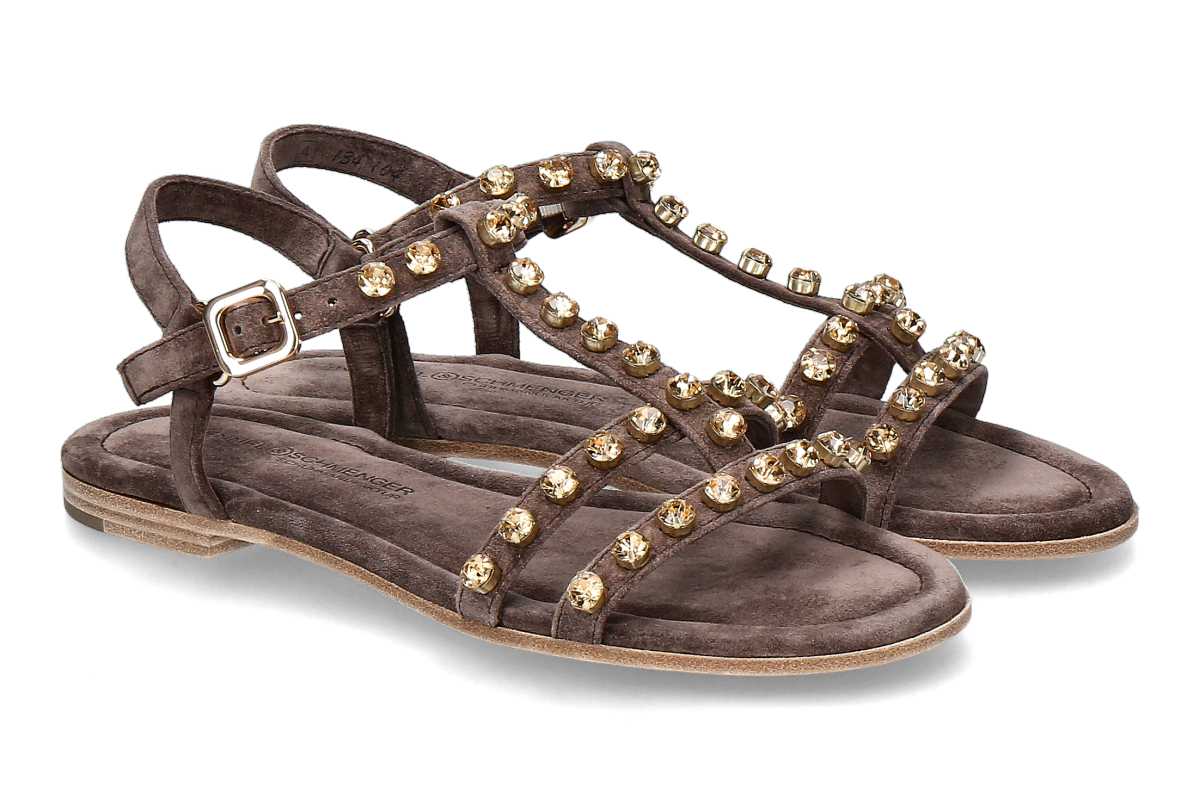 Kennel & Schmenger sandal CARLY SUEDE- coco/ beige/ gold