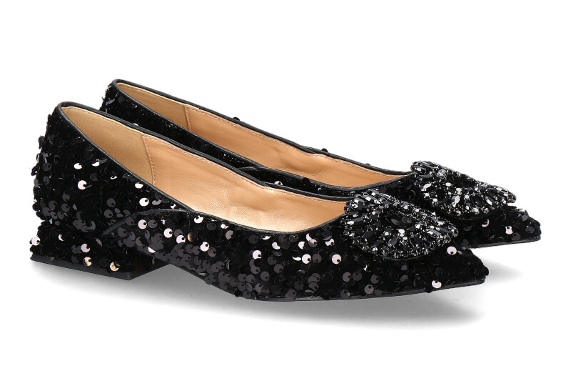 Alma en Pena ballerina LENTEJUELAS BLACK- schwarz