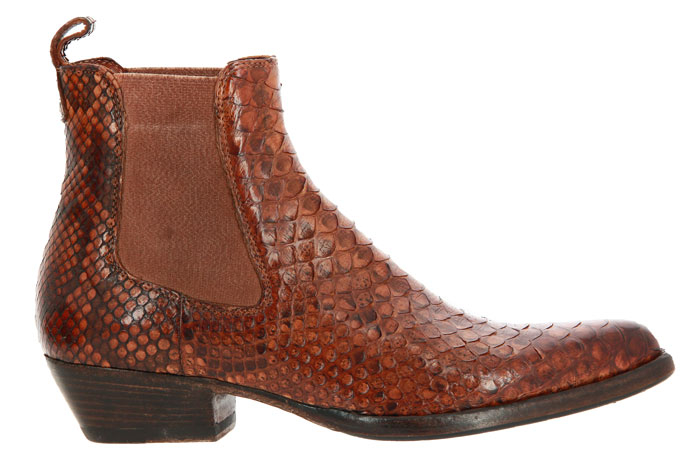 La Bottega di Lisa Chelsea boot PITONE CUOIO