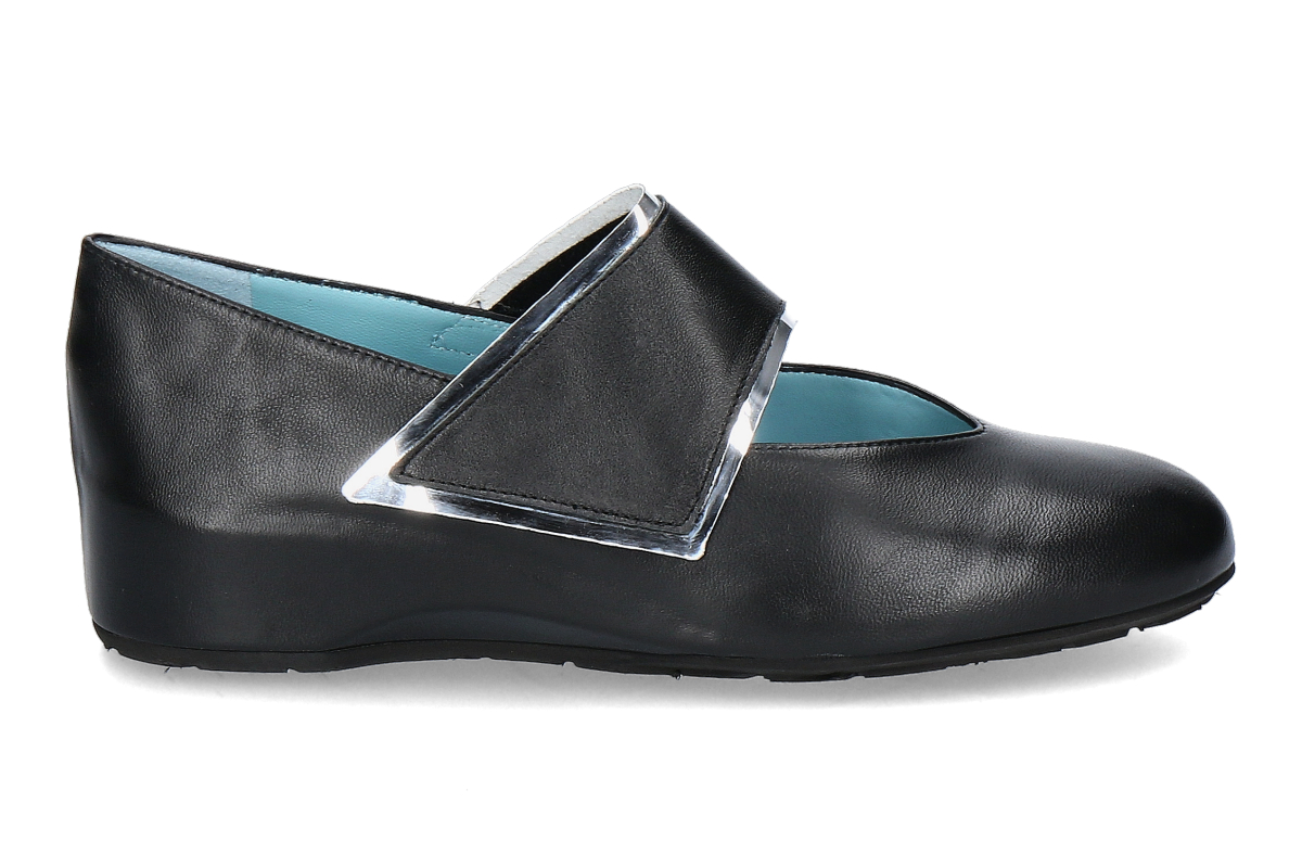 Thierry Rabotin Klett- Slipper ABRA NAPPA- nero- schwarz/ silber