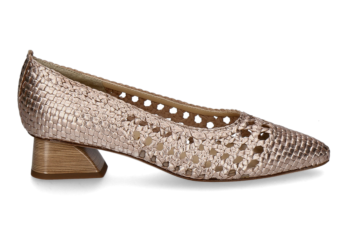 Brunate pumps FLEX WOVEN- nude/ metallic