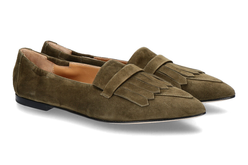 Pomme D'Or slipper GRACE CAMOSCIO MILITARY