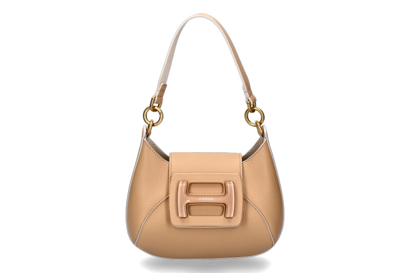 Hogan H-Bag Leather Hobo Light Brown