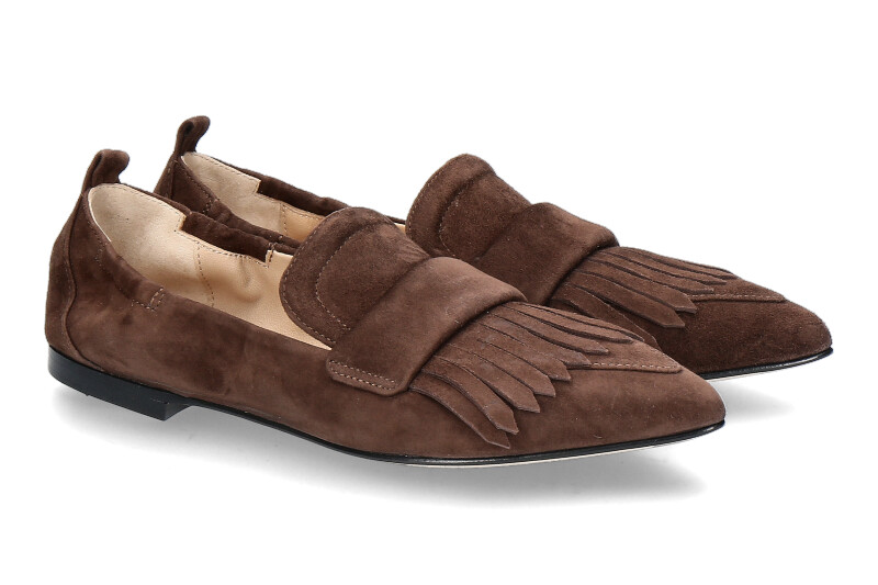 Pomme d'Or slipper GRACE CAMOSCIO- espresso/ dark brown