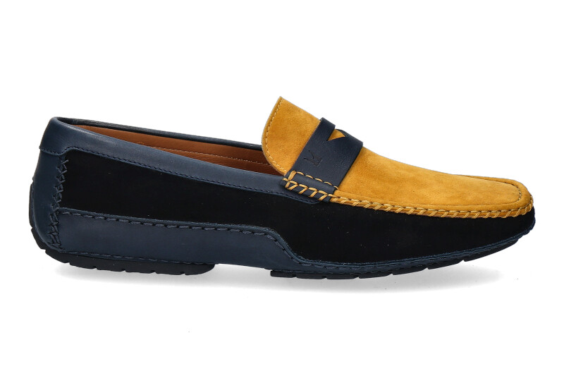 Moreschi loafer BAVIERA BLU SCURO YELLOW