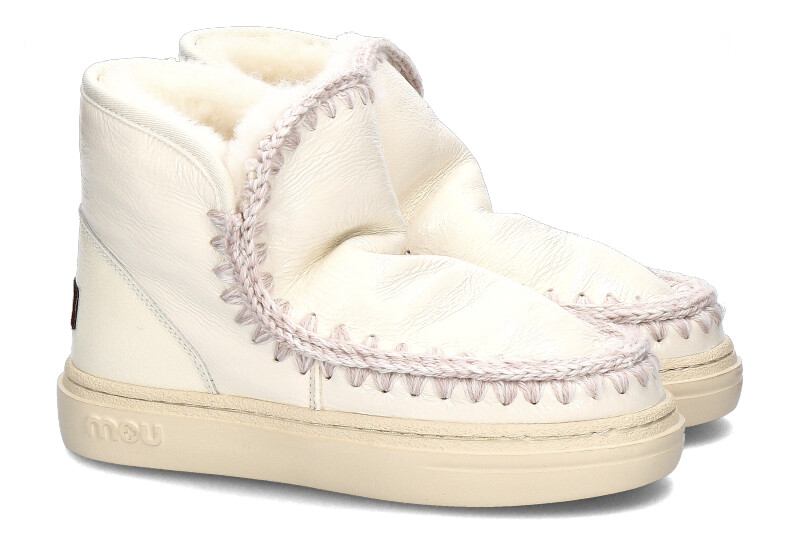 MOU boots ESKIMO SNEAKER BOLD PATENT WHITE