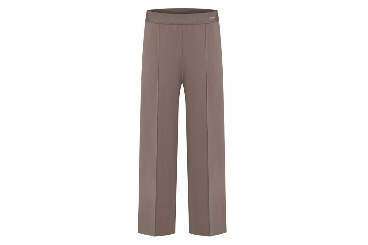 Cambio wide-fit cropped pants CAMERON- chocolate chip/ brown