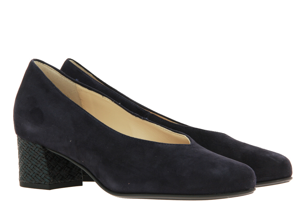 Hassia Pumps FLORENZ H-WEITE SAMTZIEGE OCEAN SCHWARZ