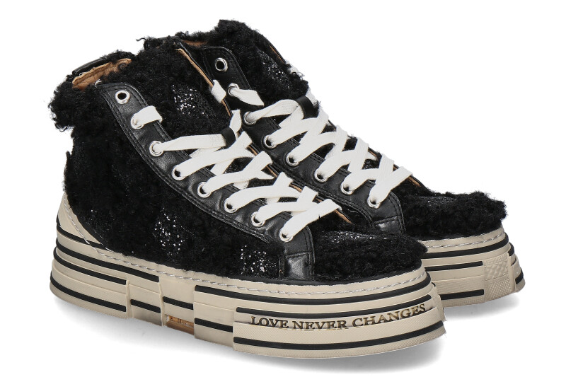 Rebecca White mid-cut sneaker MONTONE- black/schwarz