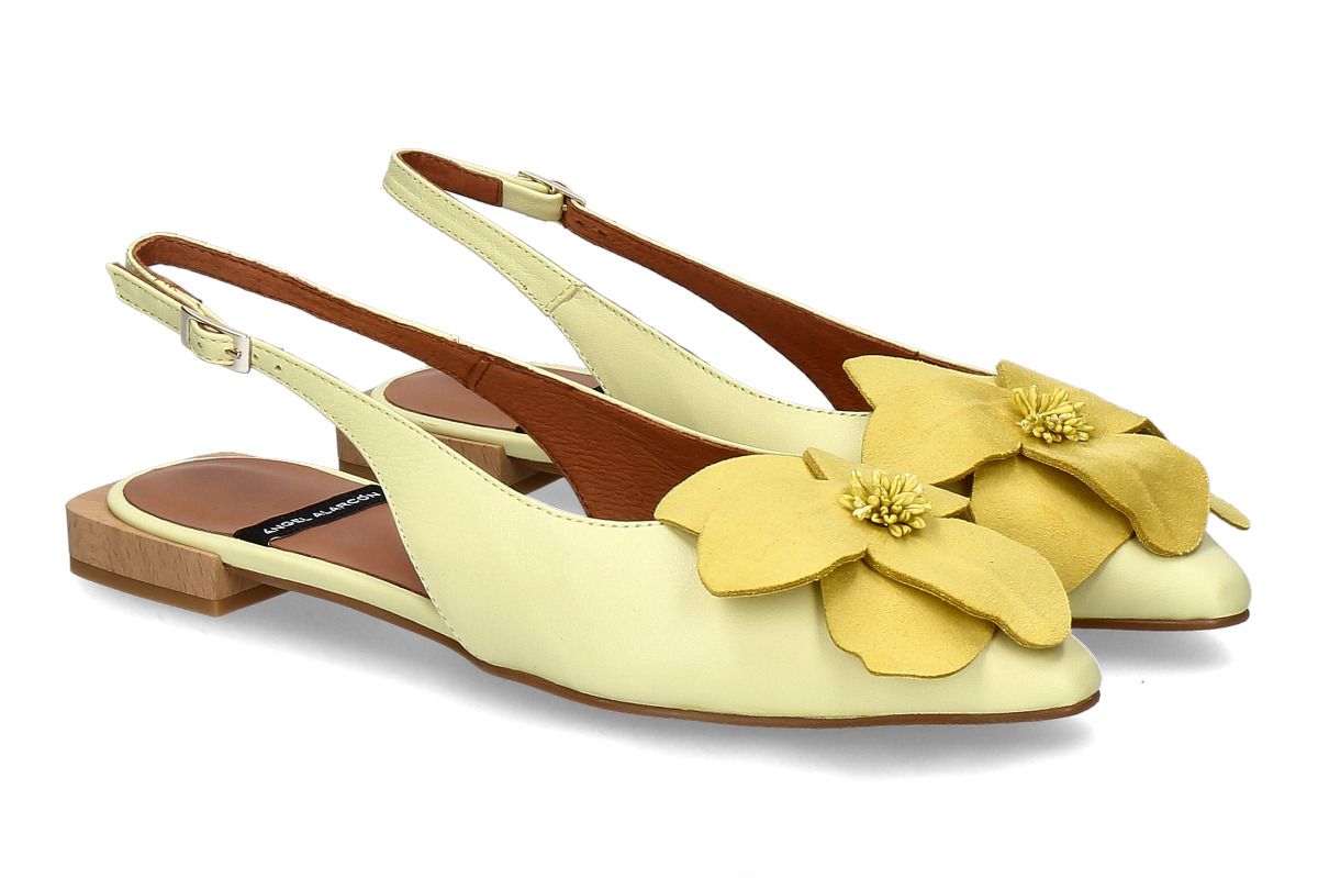 Angel Alarcon slingback ballerina FIORA- canarino/ yellow