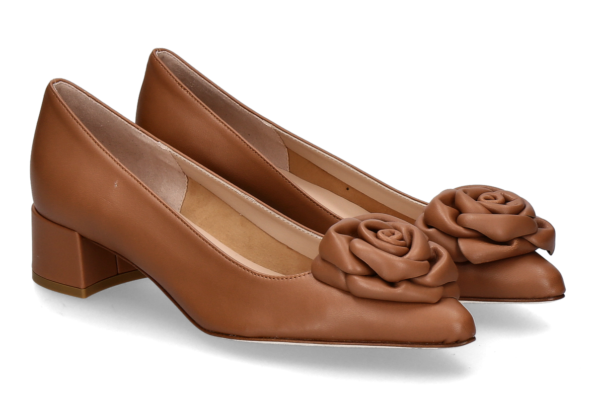 Status pumps FLOWER- impero bronze/ medium brown