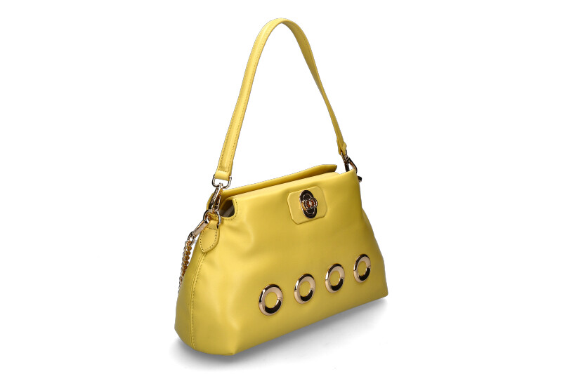 La Carrie shoulder bag THE EYE SQUARE MEDIUM LEATHER YELLOW