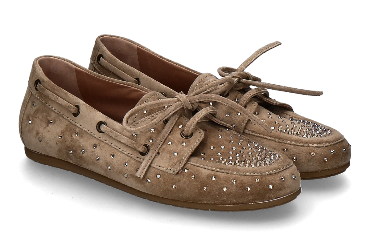 Kennel & Schmenger Moccasin DROP STRASS- nut/ beige