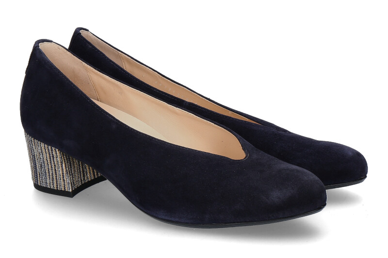 Hassia pumps FLORENZ H-WEITE SAMTZIEGE BLUE