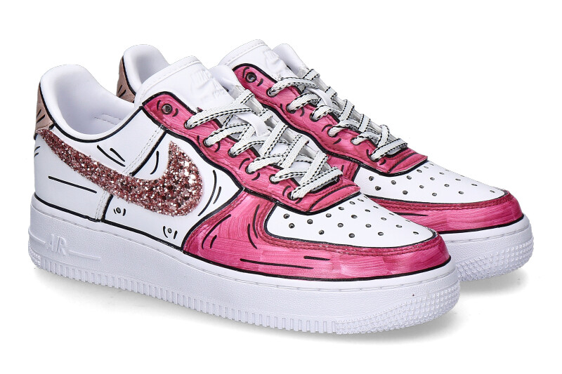 Nike Air Force 1 Sneaker by Ballo da Sola CARTOON GLITTER- pink