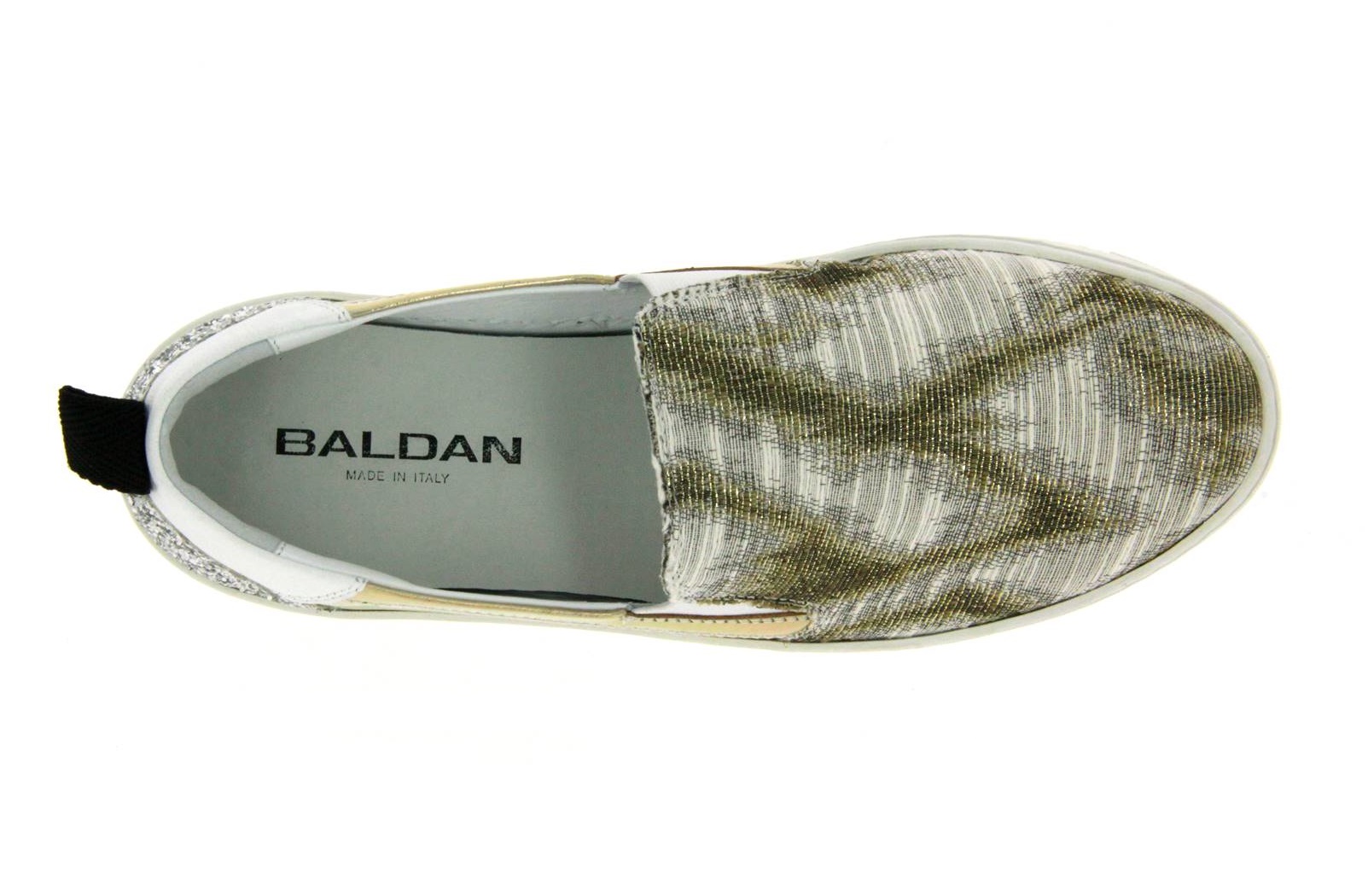 Baldan slip-on TESSUTO DUAL BIANCO ORO COL.2 