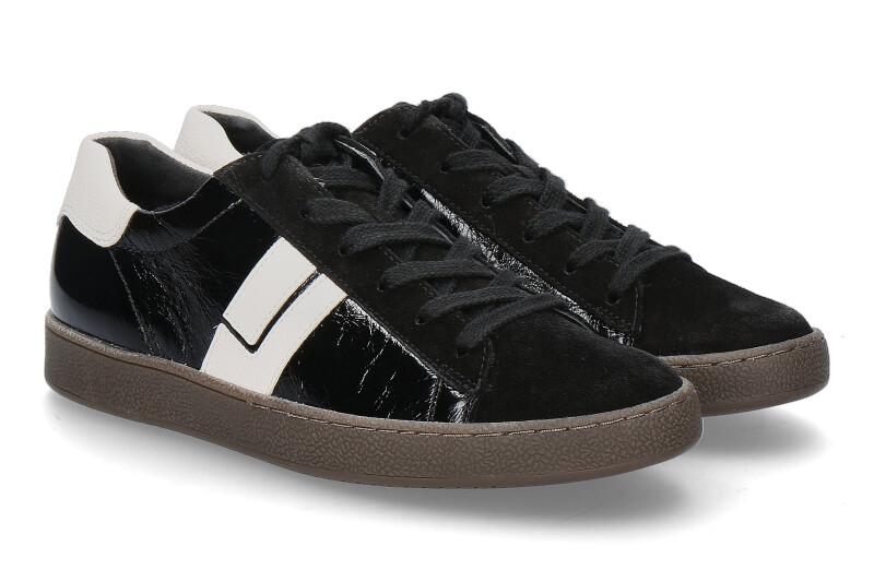 Paul Green Sneaker S. SUEDE/GLOSSY C.- black/black