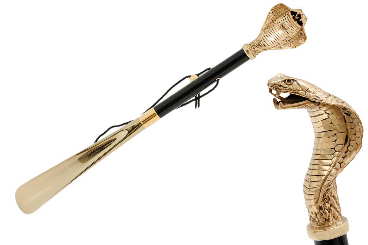 Pasotti shoe horn COBRA- black/ gold