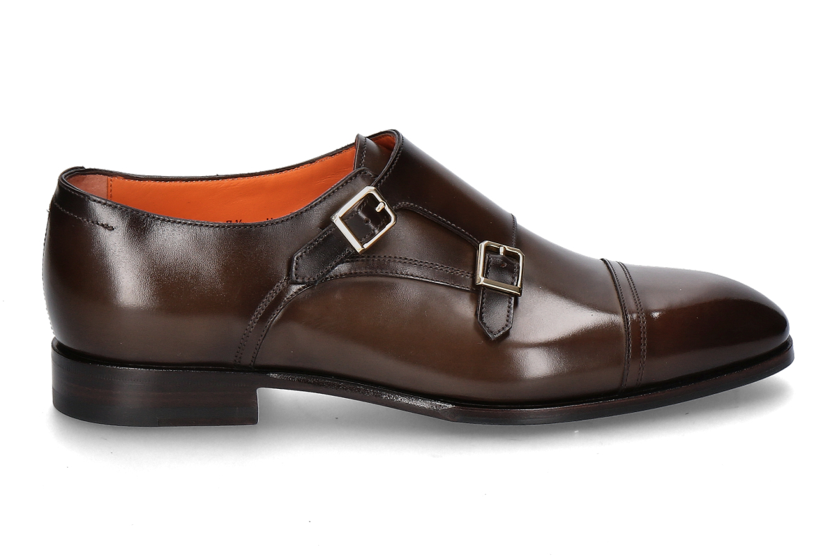 Santoni double monk CALF BLU