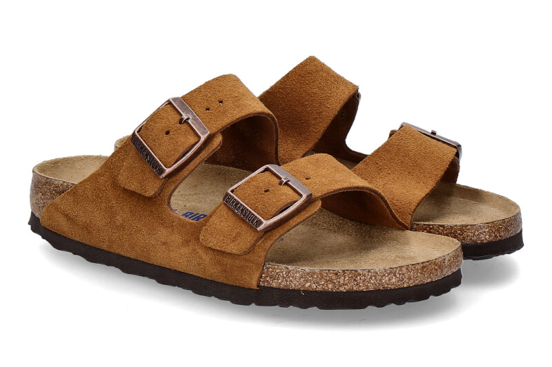 Birkenstock mules SCHMAL ARIZONA BS VELOURSLEDER MINK 